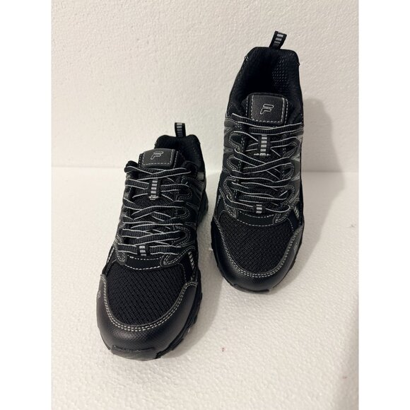 Fila Kids Trail Running Shoes Black Size 4.5 US Lace-Up Mesh Breathable Design D - Picture 10 of 12
